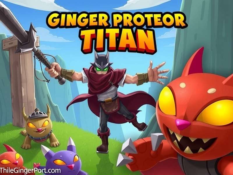 Ginger Protector Titan Cover Art Ginger Protector Titan game cover featuring the main character in battle